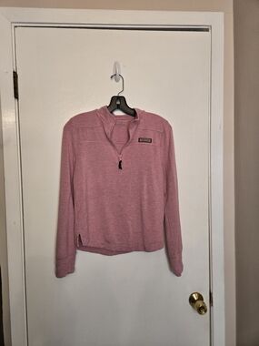 Vineyard Vines Girl's Pink Quarter-Zip Pullover